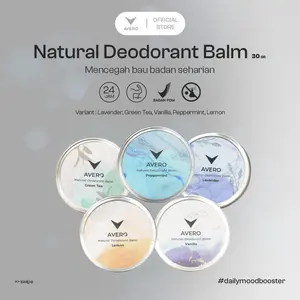 Avero Solid Deodorant 30g | Deodorant Alami untuk Ketiak | Tanpa Alkohol, Paraben & Aluminium | BPOM & Halal