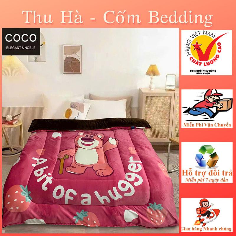 DEAL ĐỘC QUYỀN Chăn Nỉ Lông Thỏ COCO 5D in hình mẫu mới 2025