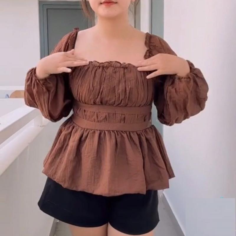 Áo trễ vai tay bồng dài BIGSIZE H001 1