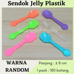 100pcs Sendok Ice Cream Bening Spoon Pudding Jelly