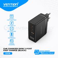 Gambar Vention Charger GaN 3 Port 100W Adaptor Fast Charger PD QC dari Vention Authorized Store Kota Administrasi Jakarta Barat 1 Tokopedia