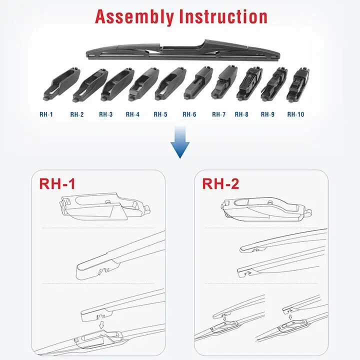 Gạt mưa sau xe, cần gạt mưa sau xe cho xe hơi ô tô Hyundai Creta, Getz, i10, i20, I30, Kona, Santafe, Solaris, Starex, Tucson... Phụ Tùng 1