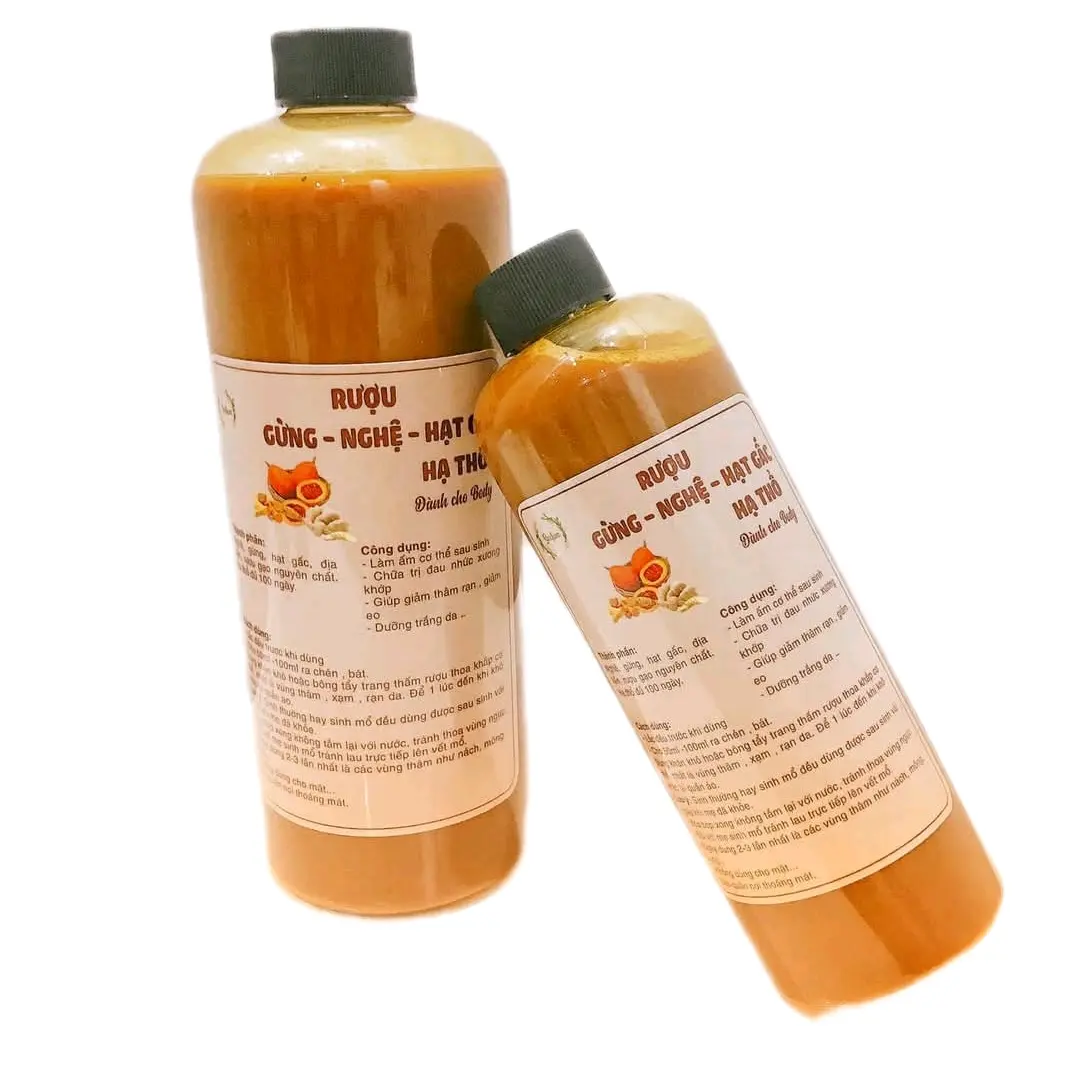 [2 chai tặng xông mặt] Cốt gừng nghệ gấc thoa body
