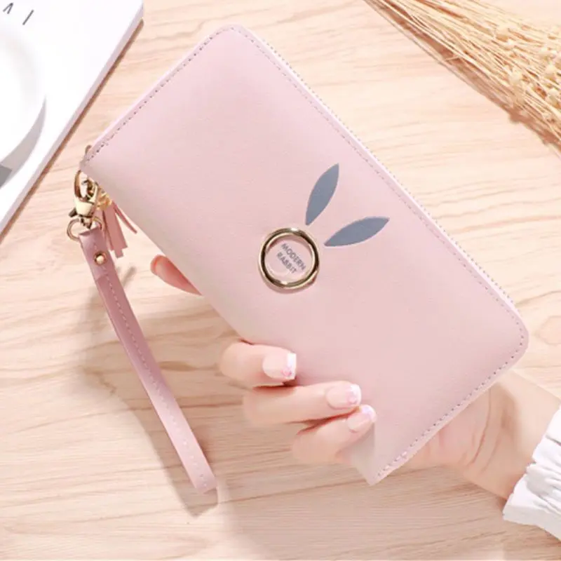 New Wallet Women's Long Large Capacity Mobile Phone Bag Clutch Girl Student Multiple Card Slots Zipper Bag Wallet