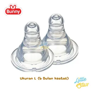 3 Pcs Set Paket Dot Ulir Lusty Bunny Silicone Nipple Spiral Karet Peristaltik Botol Susu Standard Slim Neck Standar Leher