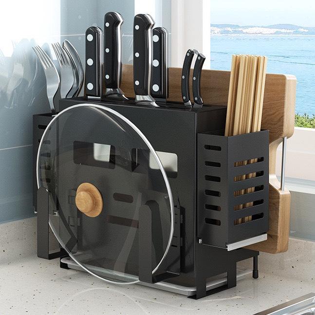 Kệ Cài Dao,Kệ Đựng Đũa / Thớt / Úp Vung Nồi Đa Năng INOX 304 Phun Sơn Tĩnh Điện Cao Cấp Không Gỉ Thế Hệ Mới Kitchen Nhà Bếp