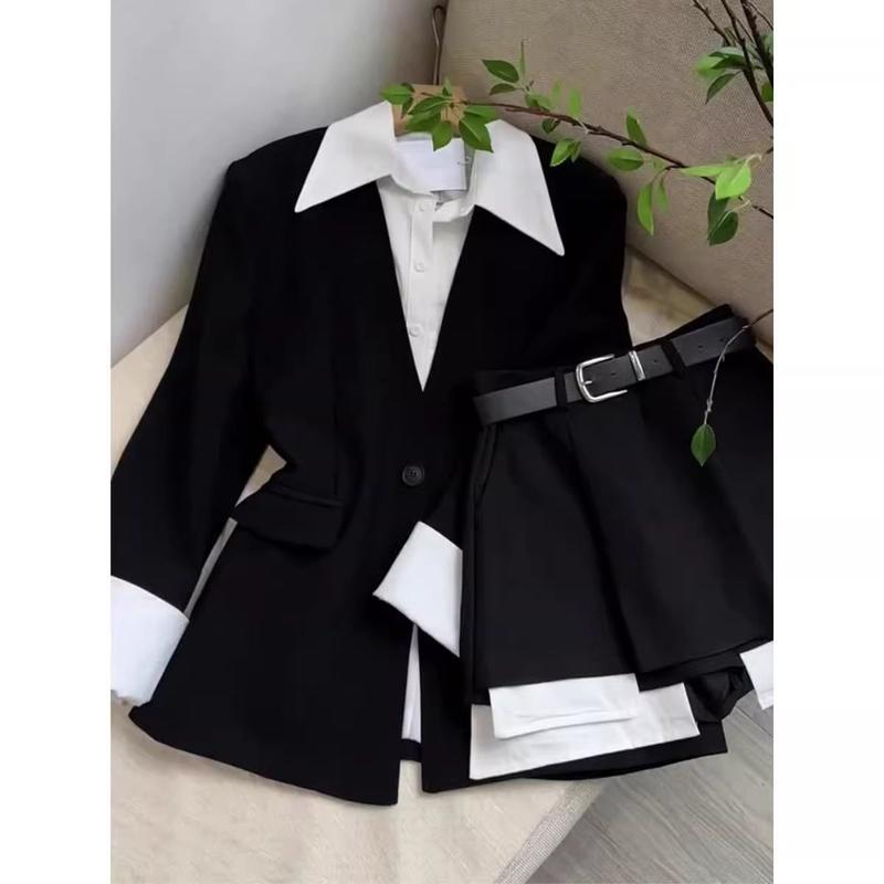 Product Introduction of Bộ Đồ Nữ, Trang Phục Công Sở, Dòng Muối Mùa Thu, Phong Cách Hepburn Trẻ Trung Và Trưởng Thành, Bộ Đồ Màu Đen Cao Cấp Culottes, Bộ Đồ Hai Mảnh 8