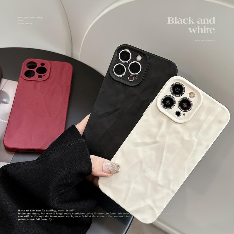 Product Introduction of Ốp Điện Thoại Xếp Ly, Nhạy Cảm Với Da, Dành Cho Apple 15Promax, 13, Iphone12 Đơn Giản, Cao Cấp, 14 Bao Gồm Tất Cả, Xr Mềm Phụ Kiện 0