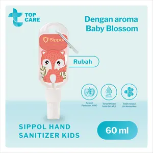 Sippol Hand Sanitizer Kids 60 ml [Baby Blossom] [Rubah] / Antiseptik Pembersih Tangan Anti Bakteri Botol Gantungan Tas Praktis Lucu Estetik