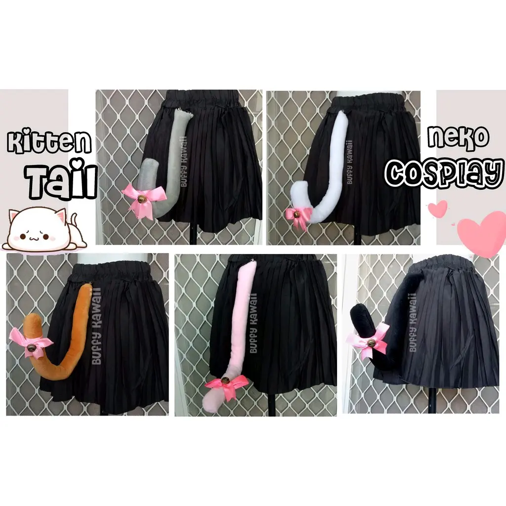 Ekor kucing cosplay KITTEN TAIL dekorasi hiasan kostum halloween party