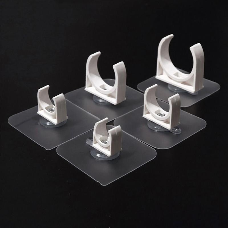 Product Introduction of 1/5Pcs New Punch-free Self-adhesive Pipe Clamp Garden Irrigation Aquarium Fish Tank Water Tube Holder 16/20/25/32/40/50mm Watering Adapter Tube Clip Connector 19