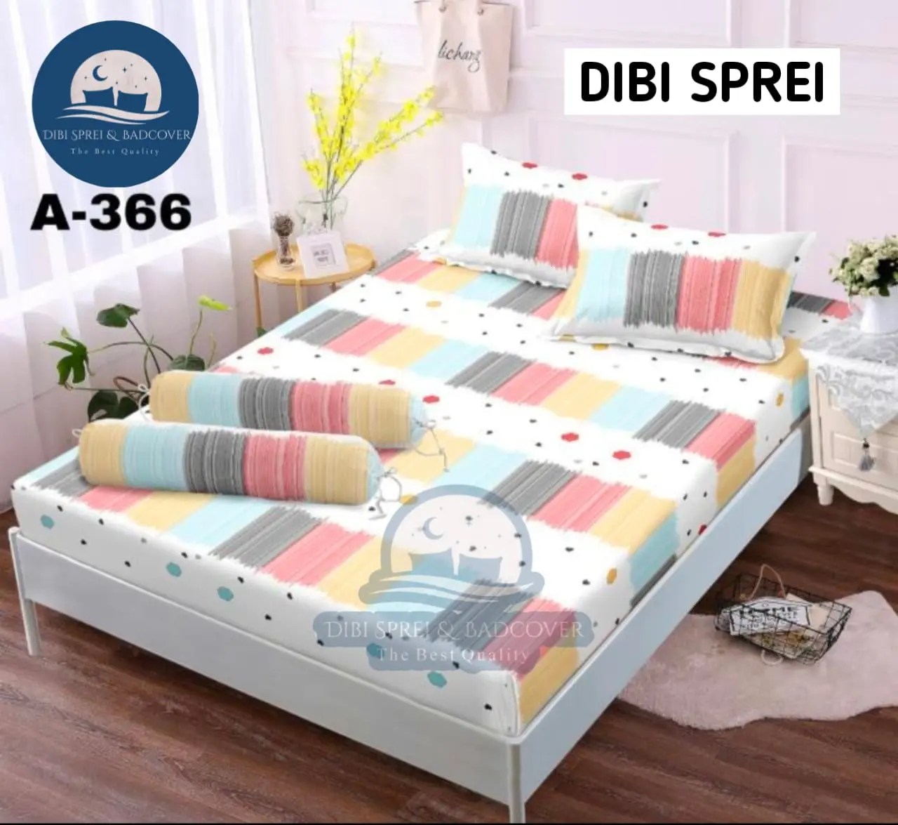 Promo Sprei Aesthetic Viral Motif Rainbow Beats Seprei Abstrak Kekinian Bahan Katun Lembut King Size 180 x 200 Anti Luntur