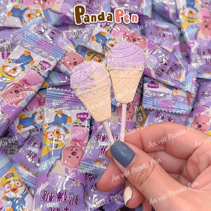 Kẹo Mút Kem Sữa Loopy Nhiều Vị nội địa Trung Ăn Vặt Panda Pẻn
