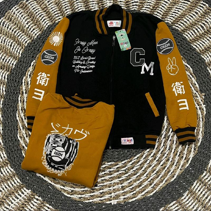 JAKET KIDS BASEBALL VARSITY FULL BORDIR ANAK 2THN 13THN  LAKI-LAKI PEREMPUAN 8