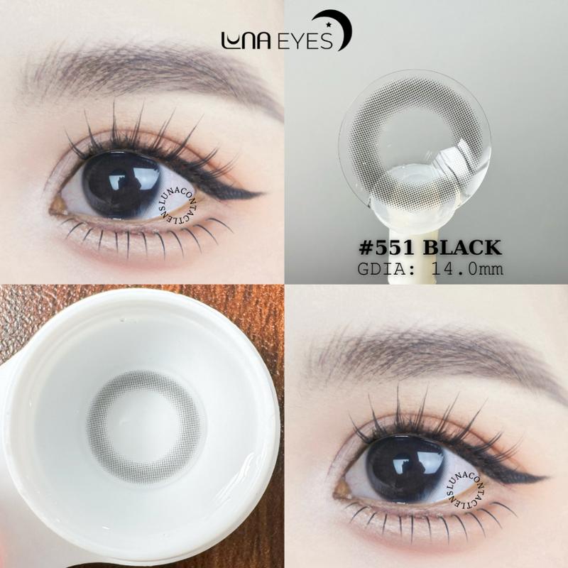 [1 year] Kính áp tròng LUNA EYES 551 BLACK - Lens size nhỏ hsd 1 năm 1