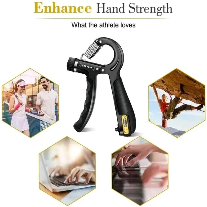 Handgrip Hand Grip 10-100KG Alat Bantu Fitness Otot lengan Portable 3