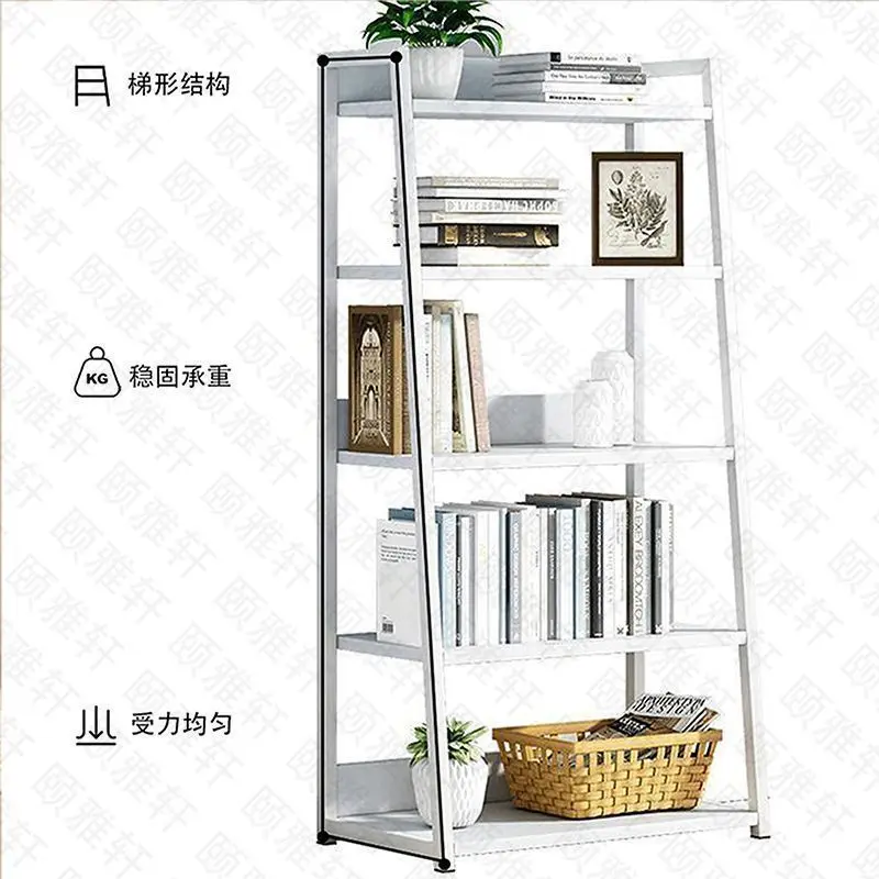 Kệ Sách Sàn, Vật Dụng Gia Đình, Chất Liệu Sắt Đơn Giản, Nhiều Tầng, Lưu Trữ Trưng Bày, Kệ Hình Thang, Thích Hợp Cho Phòng Khách Và Phòng Ngủ, Lưu Trữ 6