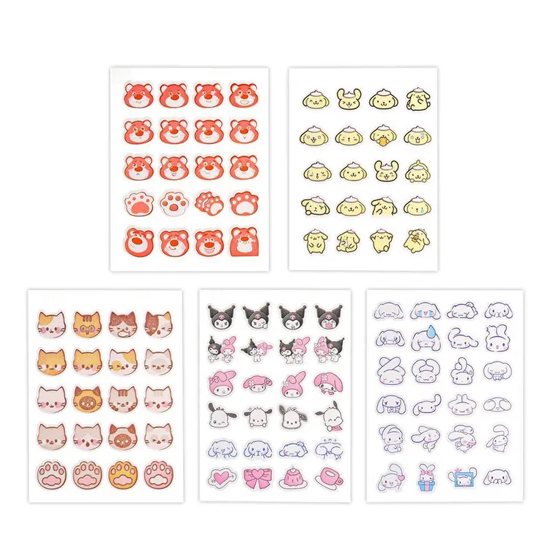 Cartoon Cat Face Colorful Stickers, Cute Acne Stickers Blemishes Improve Cover Face Acne A1C0 8