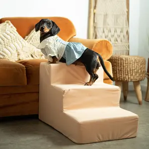 Pet Stairs and Ramp/ Tangga dan Perosotan Untuk Anjing Kucing Anabul / Terbuat Dari Busa Premium dan Kain Waterproof