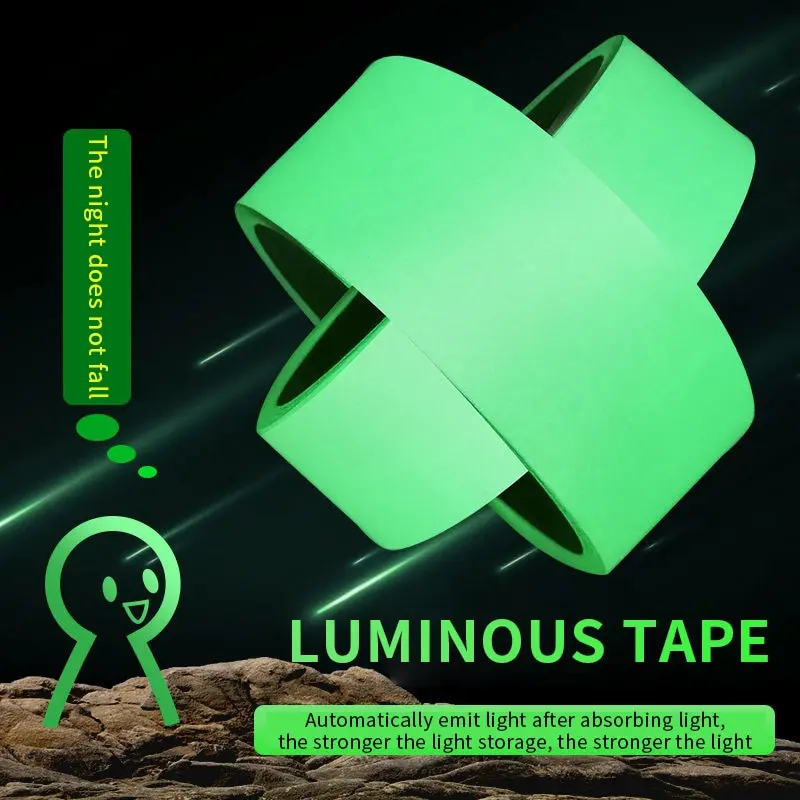 Luminous Tape Luminous Tape Green Warning Anti-skid Reflective Fluorescent Tape For Light Storing Stairs On The Ground