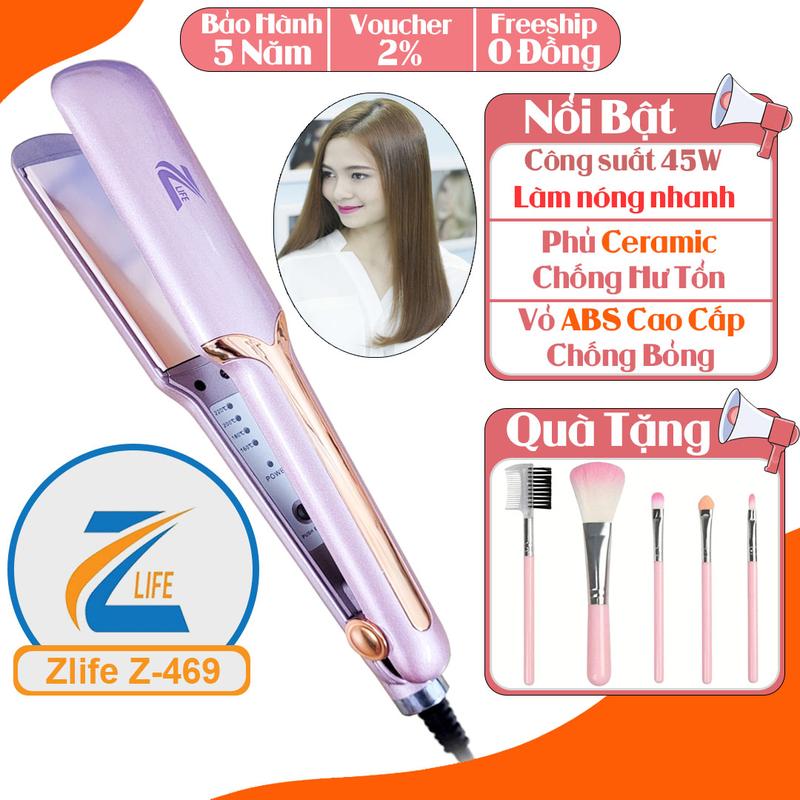  Máy là tóc Zlife uốn tóc duỗi tóc tạo kiểu tóc 4 mức chỉnh nhiệt cao cấp 
