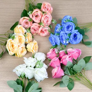 Bunga Kuncup Tropis Asia Rose Artificial Bunga Artificial/Bunga Plastik/Bunga Dekorasi/Dekorasi Pernikahan/Pernikahan Plastik