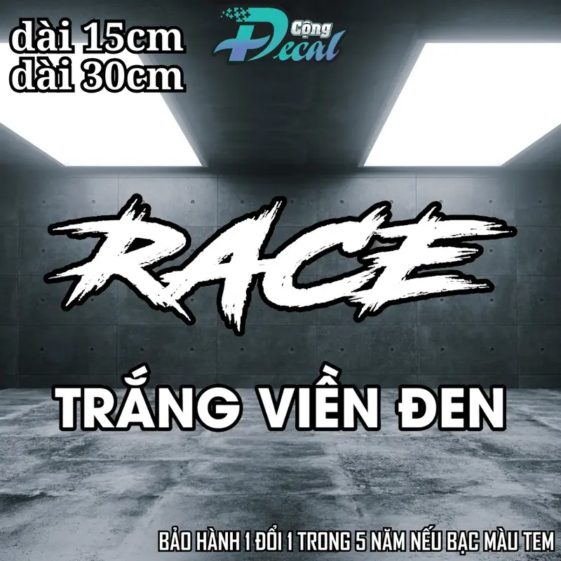 Decal trang trí xe, tem dán xe máy Race, Sticker dán các vị trí trên xe, decal cao cấp chống nước - Cộng Decal 1