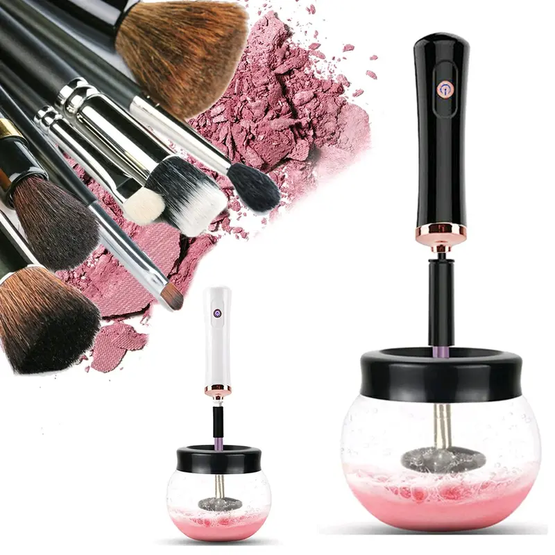 Electric Make up Brush Cleaner Dryer Set Machine Cosmetic Auto Clean Quick Dry-Black 0