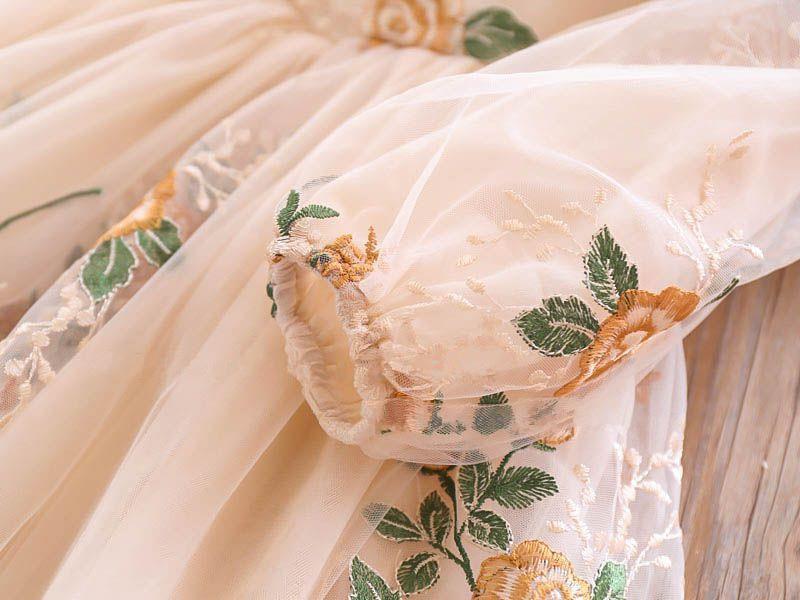 Product Introduction of Váy Dài Tay Cho Bé Gái, Quần Áo Mùa Thu, Phong Cách Hàn Quốc, Thêu Hoa, Váy Công Chúa, Tay Phồng, Phong Cách Cung Điện, Phong Cách Phương Tây, Thích Hợp Cho Bé Gái, Năm 2025, Tổng Giá Hơn 1.000 HTK 17