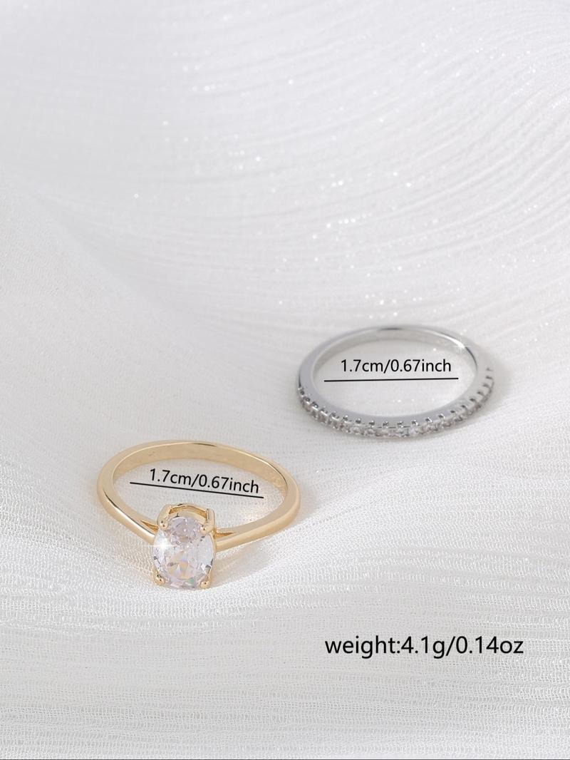 Product Introduction of Women's Elegant Minimalist Ring, Trendy Exquisite Engagement Ring, Chic Gorgeous Jewelry As Gift for Girlfriend 1