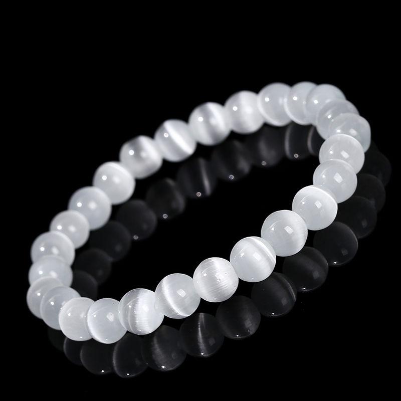 Product Introduction of [4402 People Praise] Korean Style Handmade Good-looking White Opal Simple Bracelet Bracelet Women's Light Luxury Fashion All-Match for Student Crystal Bracelet 15