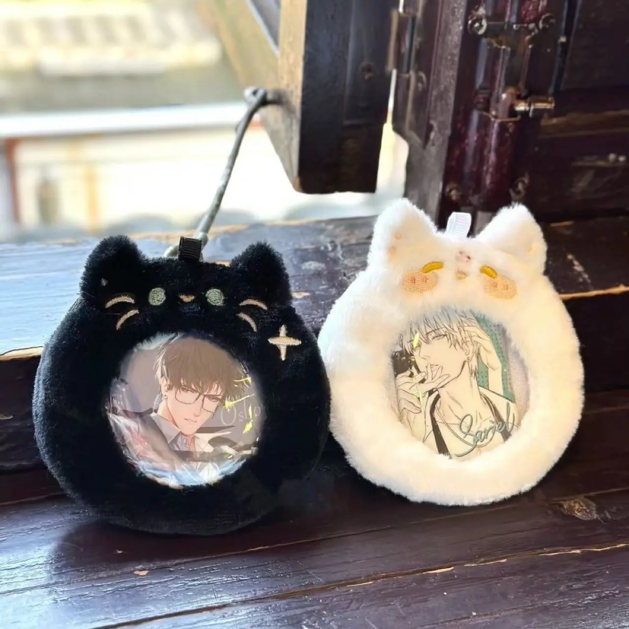 Meow Fox Plush Wallet Cute Storage Bag Small Pain Bag Transparent ...