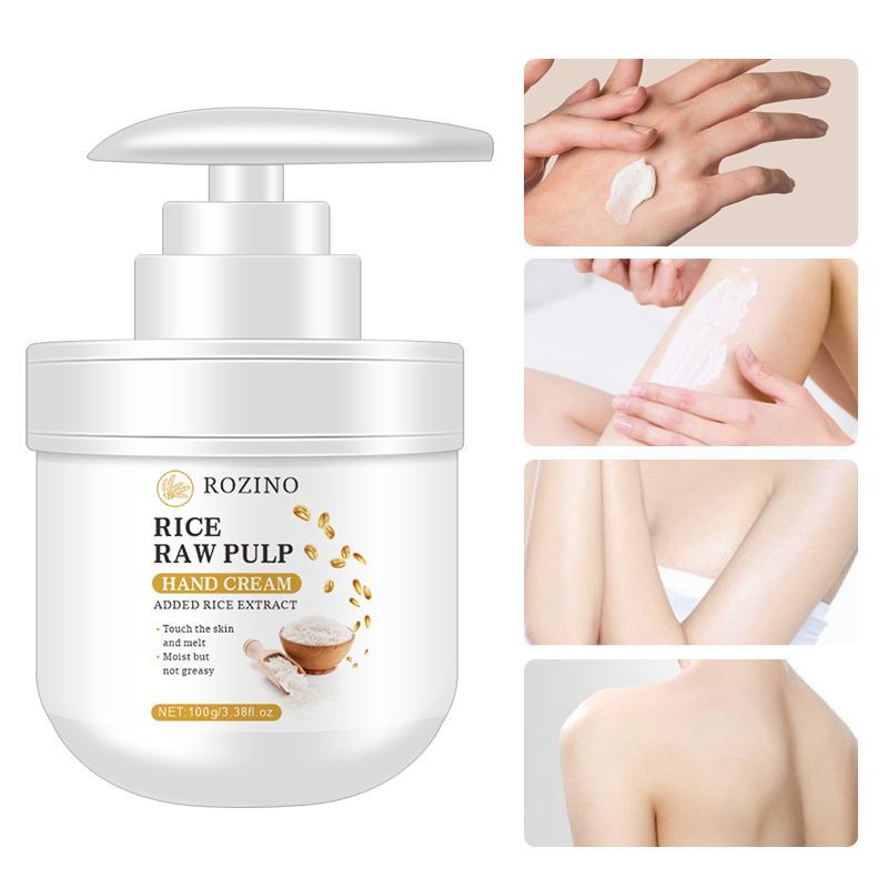 Product Introduction of Rice Raw Pulp Extract Hand Cream, Moisturizing & Soothing Skin Care Cream for Women & Men, Hand Care Product, Christmas Gift 15