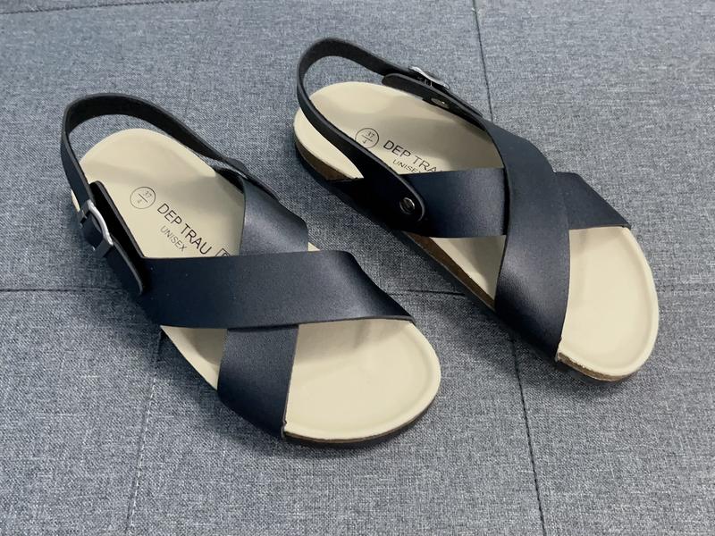 Sandal đế trấu quai chéo Unisex Quai Hậu Nhung DéP