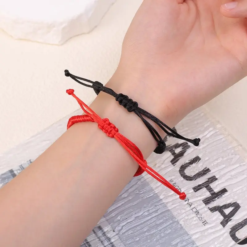 {xixo}  Phụ Nữ Vòng Đeo Tay May Mắn sợi màu đỏ Vòng Đeo Tay Phật giáo Tây Tạng Có Thể Điều Chỉnh Dệt Tay dây thừng bện Knots Vòng Tay Đồ Trang Sức Dây Đeo Cổ Tay 5