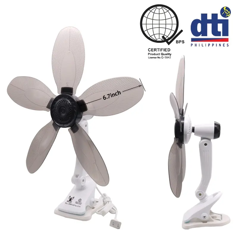 SYCAT-J580-5 BIG Size Clip Fan 5 Blades Large Clip Fan Table Clip Fan Electric Fan Table fan Portable Desk Fan