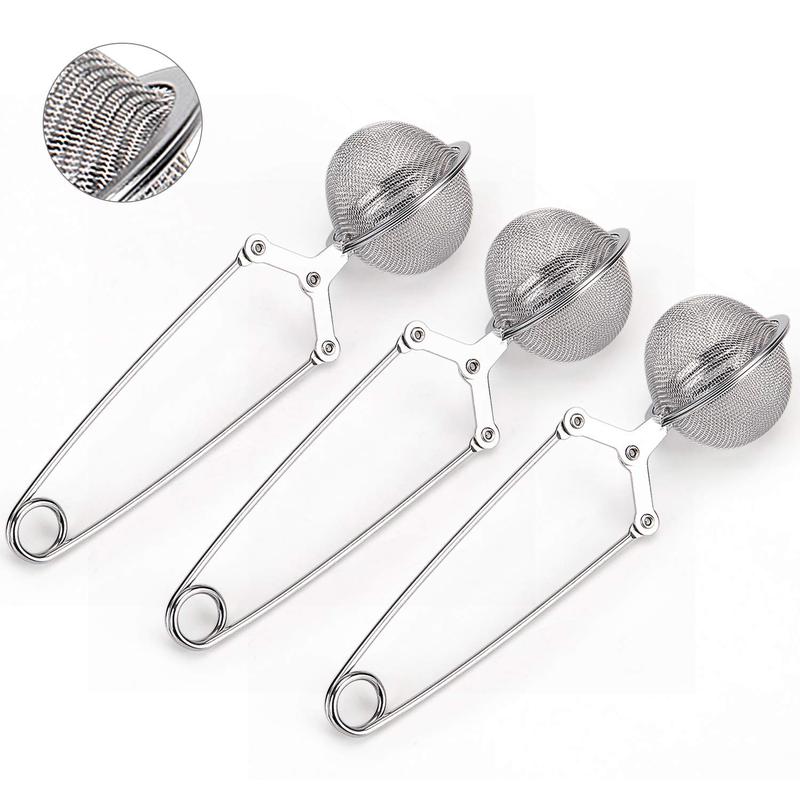 Product Introduction of Stainless Steel Tea Infuser with Handle, 3 Counts Tea Strainer, Tea Infuser Tool for Loose Leaf Tea, Tea Making Tool for Home Office Use 0