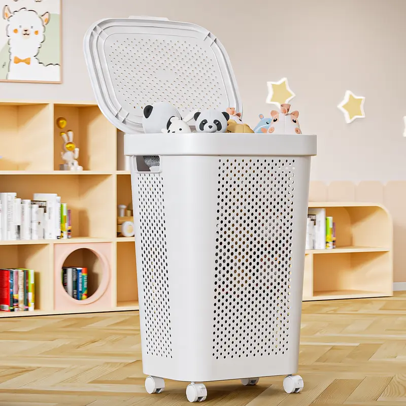 Giỏ Đựng Đồ Giặt Bẩn, Gia Dụng, Cỡ Lớn, Có Nắp, Thích Hợp Cho Phòng Tắm Và Phòng Ngủ, Giỏ Đựng Quần Áo Bẩn, Thùng Đựng Đồ, Hộp Đựng Quần Áo 8