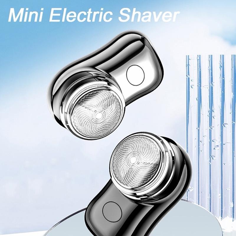 ￼Máy Cạo Râu Mini 6 Lưỡi Kép Tự Mài- dao cạo râu điện chống nước cổng sạc USB siêu nhanh 1