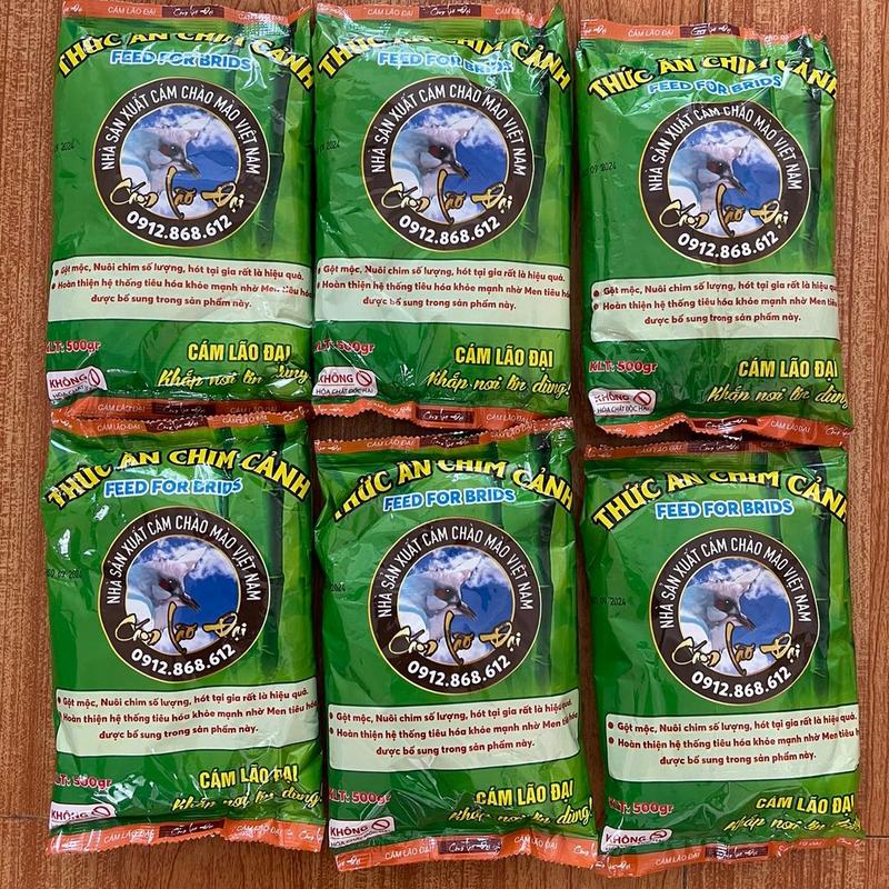 6 Gói Cám Tổng Hợp Bao Xanh Lão Đại Cho Nhiều Dòng Chim Cảnh - Thương Hiệu Lão Đại
