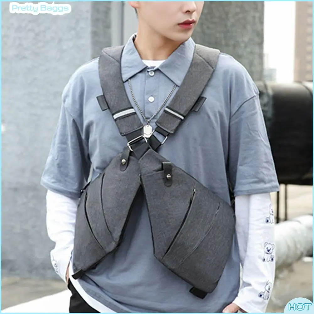 Casual Nylon Shoulder Bag Bicycle Anti-theft Versatile Chest Bag Waterproof Crossbody Bag