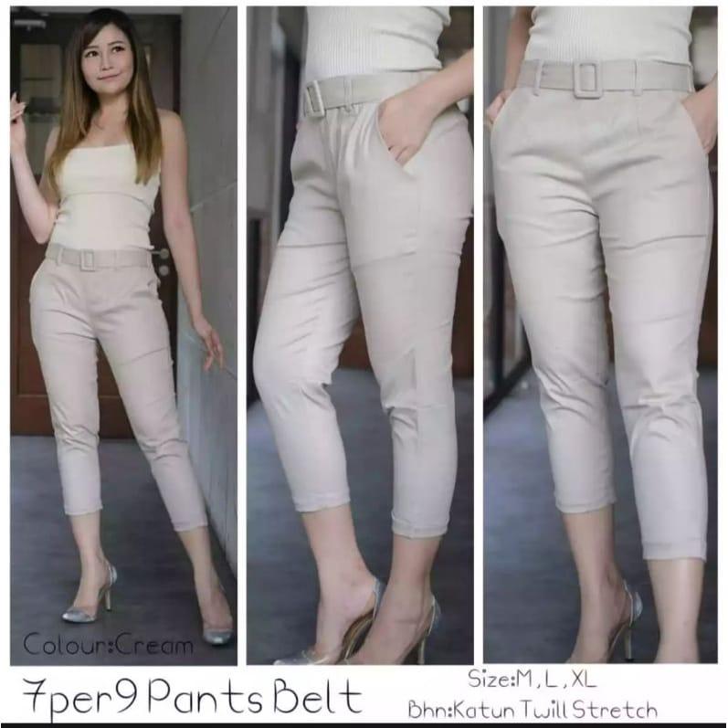 BAGGY PANTS 7/8 BELT TERBARU DAN TERMURAH Celana Kantong 1