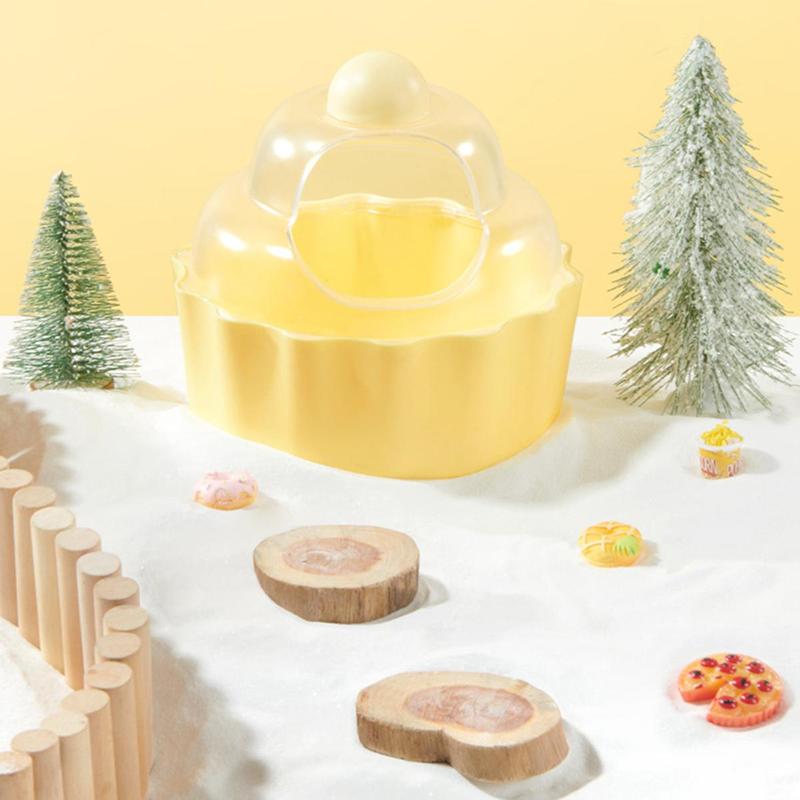 Adorable Transparent Hamster Bathtub & Sand Box | for Hamsters, Chinchillas & Mice | Pet Accessories, Hideout & Bath Supplies #HamsterToys #SmallPetBath #PetAccessories #HamsterBathroom #TransparentPetBasin #SmallPetHideout 3