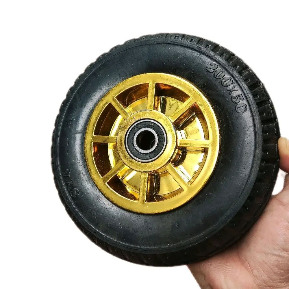 Bánh xe cao su đúc 200x50 chịu mài mòn, tải nặng.
