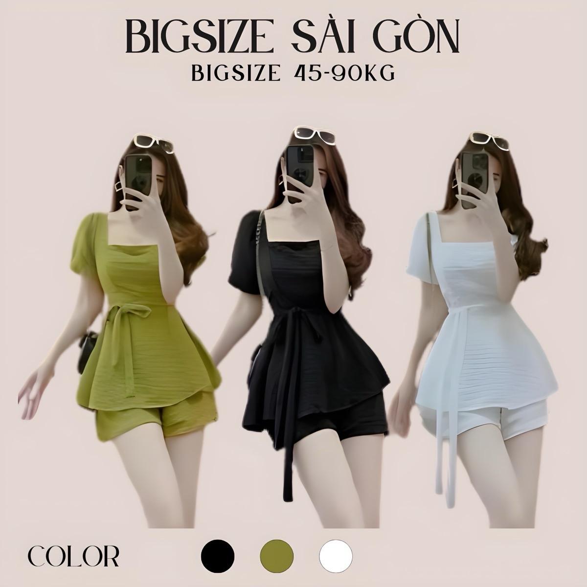 Bộ Váy Áo Thun Thanh Lịch Dễ Thương Bigsize 50-90Kg Top Nữ Xoè Đen Nhung - B.1154