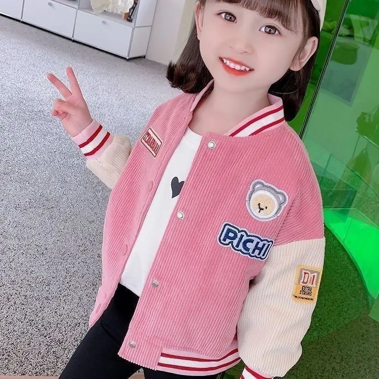 Áo Khoác Bóng Chày Cho Bé Gái, Bộ Sưu Tập Mùa Xuân Và Mùa Thu, Hàng Mới Về 2024, Phong Cách Phương Tây, Phong Cách Người Nổi Tiếng Trên Internet, Thích Hợp Cho Bé Gái, Quần Áo Mùa Thu, Làm Bằng Lông Cừu, Quần Áo Trẻ Em 5