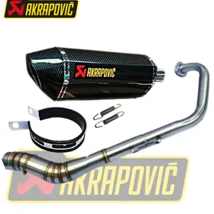 Knalpot Racing Akrapovic Layang New R15 V2 V3 Vva Vixion Nva Nvl R Xabre MT15 Gsx150 Gsx 150 XSR 155, CBR 150R CB150R Sonic150R Bison Scorpio