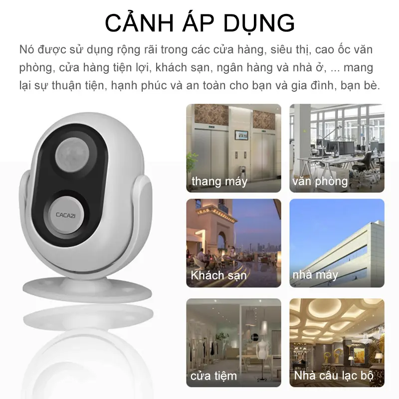 Chuông báo khách hồng ngoại không dây, chuông cảm biến báo khách C9PLUS 1