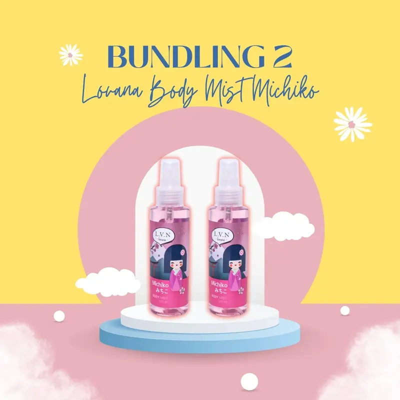 BUNDLE 2 !! Lovana Body Mist Michiko 125ml isi 2 pcs - Parfume Wangi Vanila Perfume 0