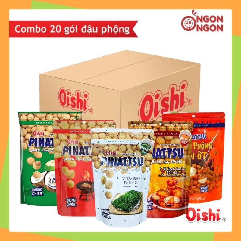 Sỉ Thùng Snack Pinattsu Oishi nhân đậu phộng đủ vị DATE MỚI 20 gói x 85g